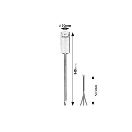 Rabalux - Välisvalgusti 1xGU10/10W/230V IP54 54,5 cm antratsiit