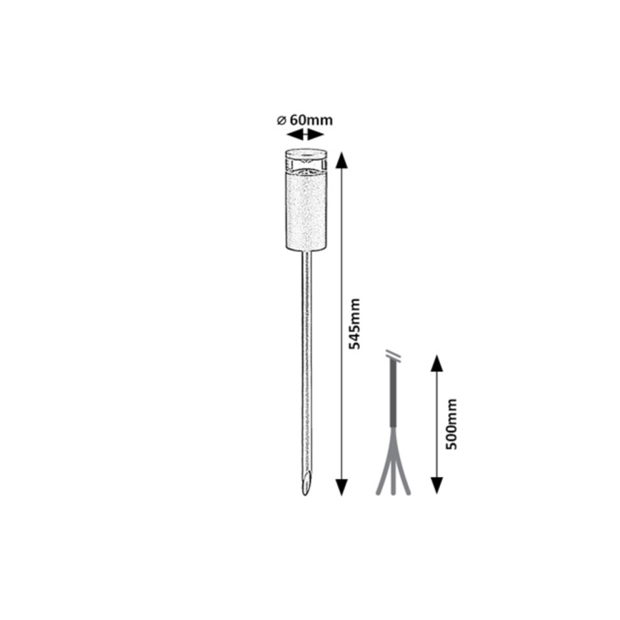 Rabalux - Välisvalgusti 1xGU10/10W/230V IP54 54,5 cm antratsiit
