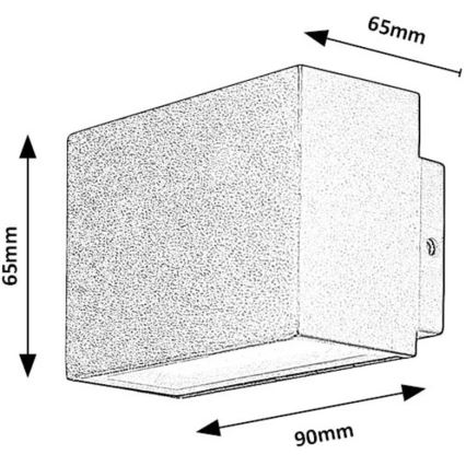 Rabalux - LED Väli seinavalgusti LED/7W/230V IP54 must