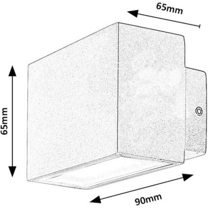 Rabalux - LED Väli seinavalgusti LED/7W/230V IP54 valge