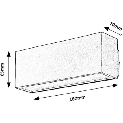 Rabalux - LED Väli seinavalgusti LED/10W/230V IP54 must