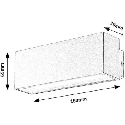 Rabalux - LED Väli seinavalgusti LED/10W/230V IP54 valge