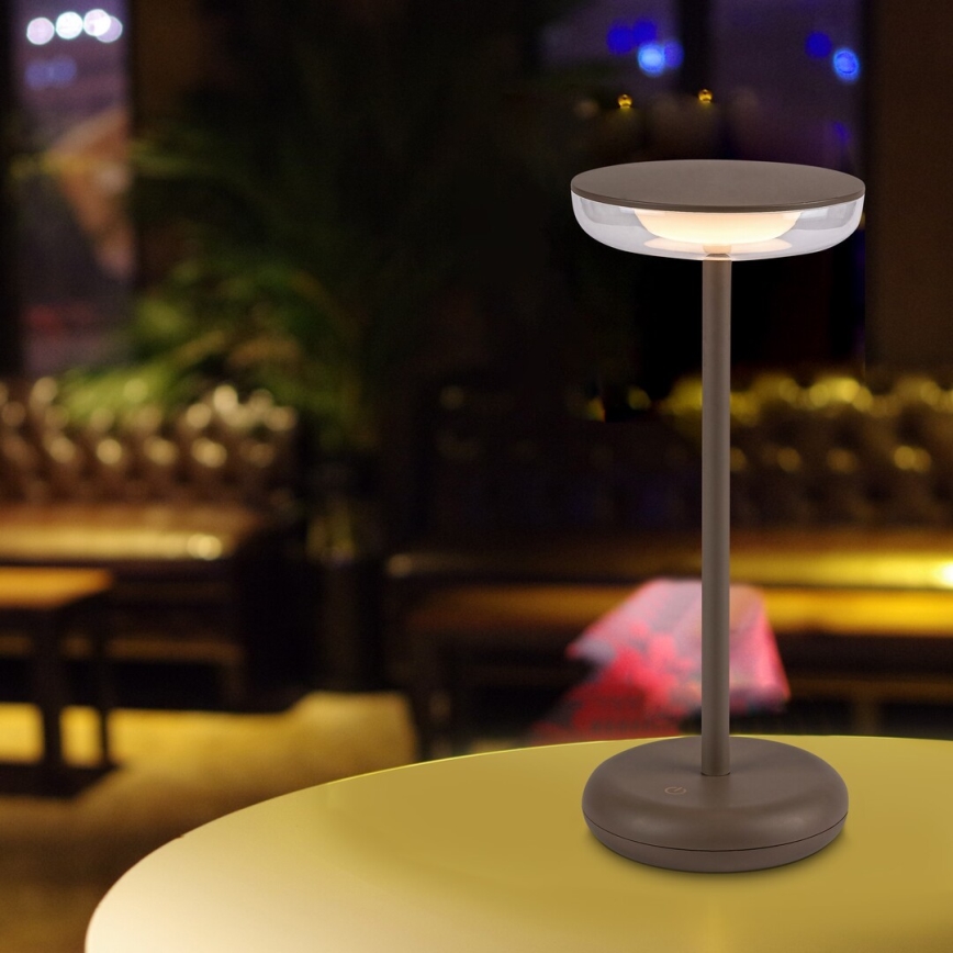 Rabalux - LED Hämardatav laetav välilamp LED/6W/5V IP44 1800 mAh pruun
