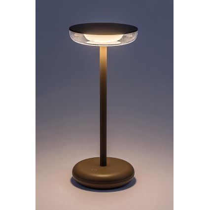 Rabalux - LED Hämardatav laetav välilamp LED/6W/5V IP44 1800 mAh pruun