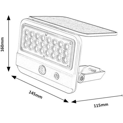 Rabalux - LED Päikesepaneeliga seinavalgusti koos anduriga LED/7W/3,7V IP54 valge