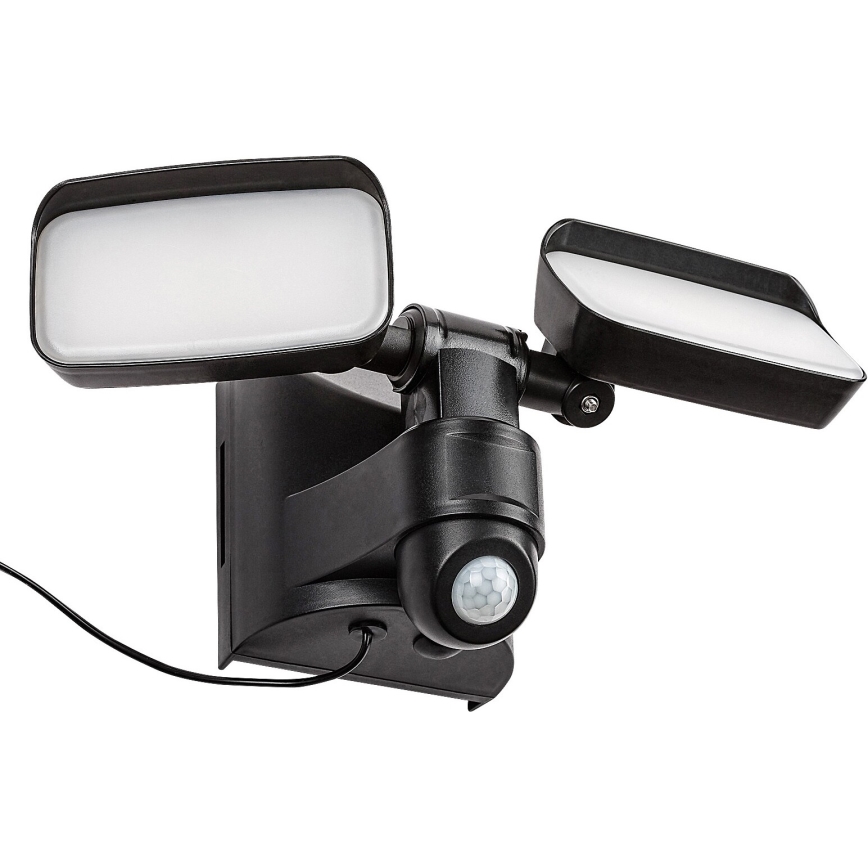 Rabalux - LED Päikesepaneeliga paindlik seinavalgusti anduriga ja väline paneel 2xLED/5W/3,7V IP54 must