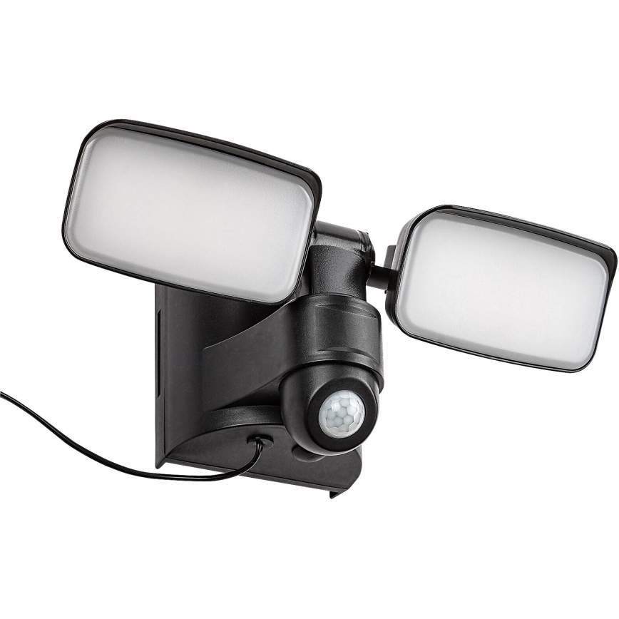 Rabalux - LED Päikesepaneeliga paindlik seinavalgusti anduriga ja väline paneel 2xLED/5W/3,7V IP54 must