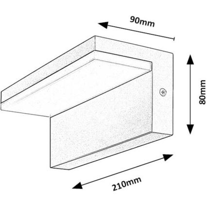 Rabalux - LED Väli seinavalgusti LED/10W/230V IP54 must