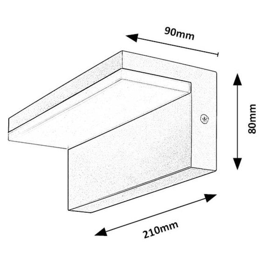 Rabalux - LED Väli seinavalgusti LED/10W/230V IP54 must