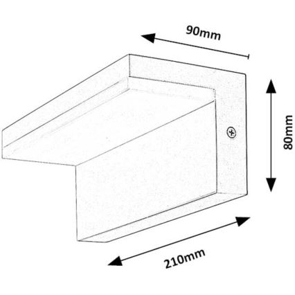 Rabalux - LED Väli seinavalgusti LED/10W/230V IP54 valge