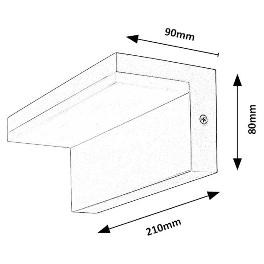 Rabalux - LED Väli seinavalgusti LED/10W/230V IP54 valge