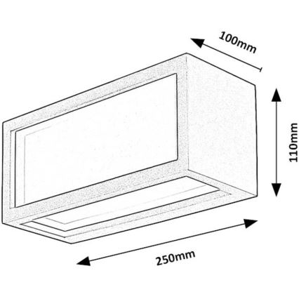 Rabalux - LED Väli seinavalgusti LED/10W/230V IP54 must