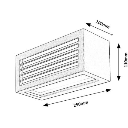 Rabalux - LED Väli seinavalgusti LED/10W/230V IP54 must