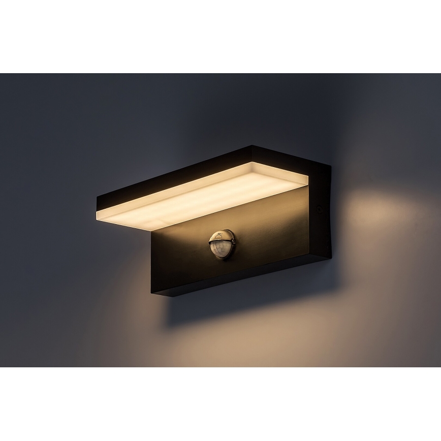 Rabalux - LED Väli seinavalgusti koos anduriga LED/9W/230V 2700/4000/6500K IP54 must