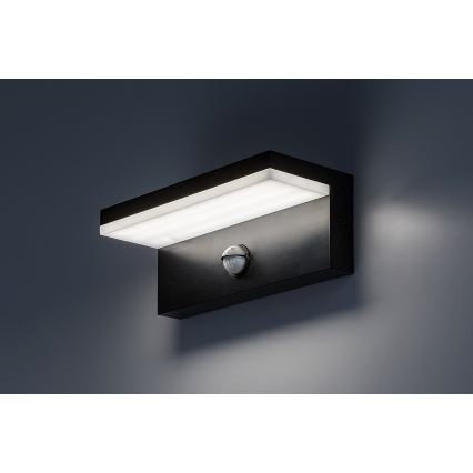 Rabalux - LED Väli seinavalgusti koos anduriga LED/9W/230V 2700/4000/6500K IP54 must