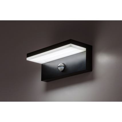 Rabalux - LED Väli seinavalgusti koos anduriga LED/9W/230V 2700/4000/6500K IP54 must