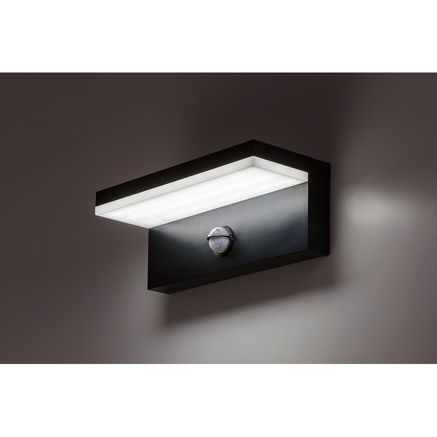 Rabalux - LED Väli seinavalgusti koos anduriga LED/9W/230V 2700/4000/6500K IP54 must