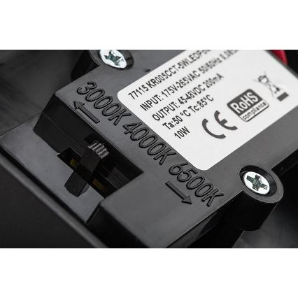 Rabalux - LED Väli seinavalgusti koos anduriga LED/9W/230V 2700/4000/6500K IP54 must