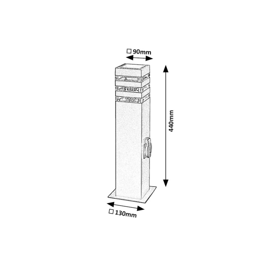 Rabalux - Välivalgusti koos pistikupesaga 1xE27/12W/230V IP44