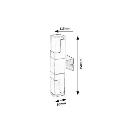 Rabalux - LED Väli seinavalgusti LED/12W/230V 2700/4000/6000K IP54