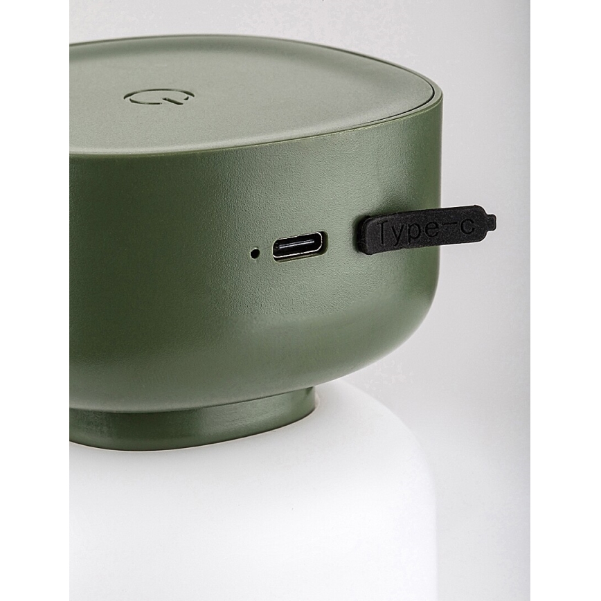 Rabalux - LED Väli hämardatav puutetundlik laetav laualamp LED/3W/5V IP44 roheline