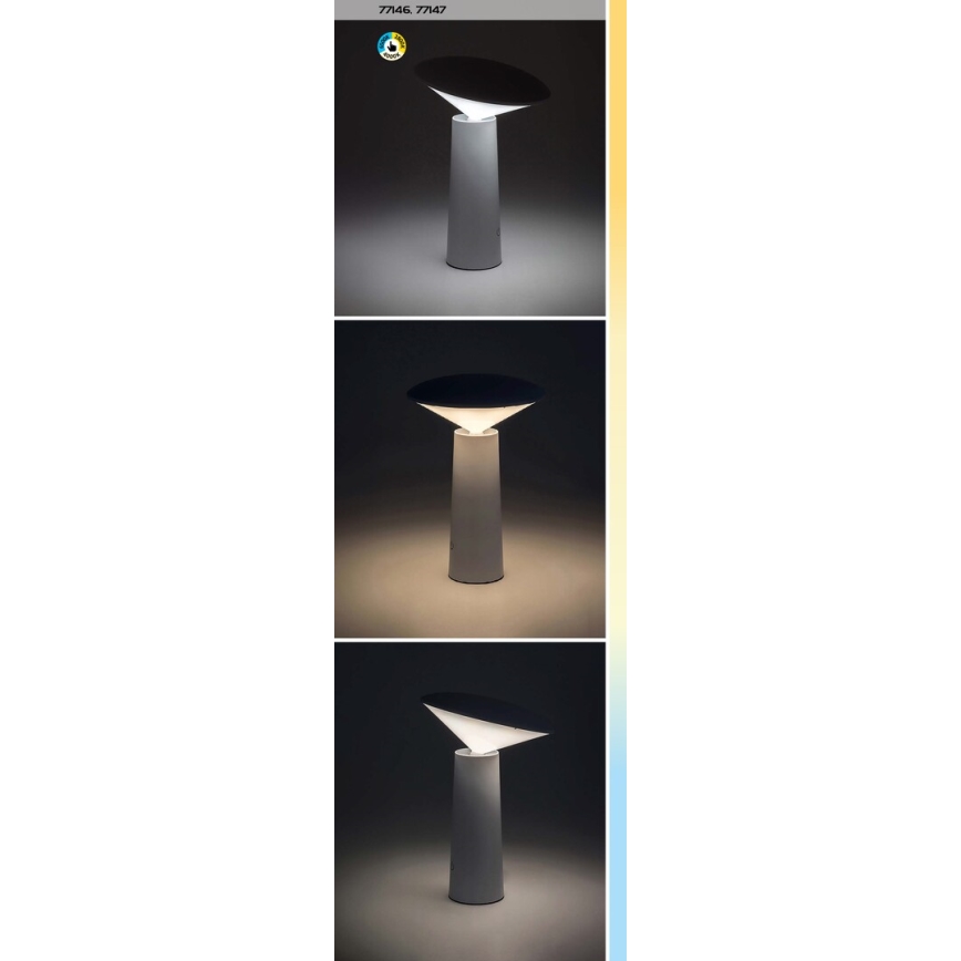 Rabalux - LED Hämardatav laetav puutetundlik laualamp POLPERRO LED/3W/3,7V 1200mAh valge