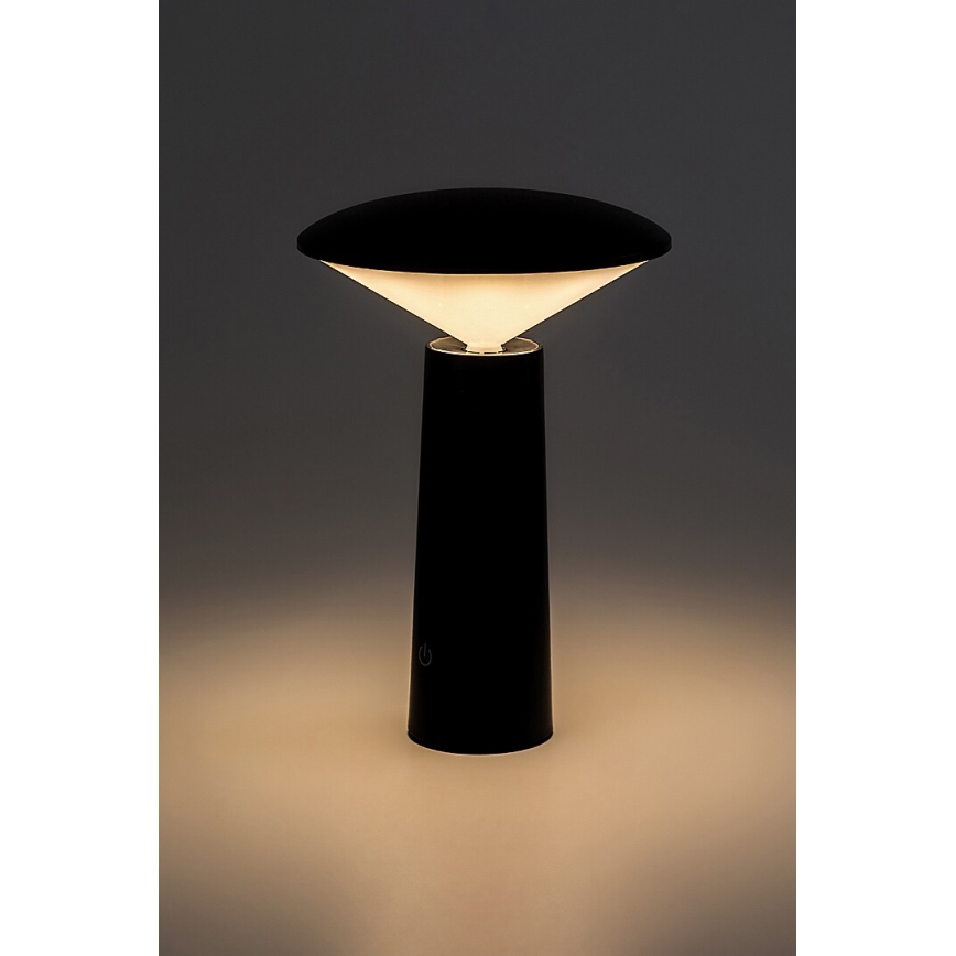 Rabalux - LED Hämardatav laetav puutetundlik laualamp POLPERRO LED/3W/3,7V 1200mAh must