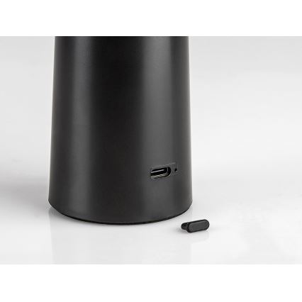 Rabalux - LED Hämardatav laetav puutetundlik laualamp POLPERRO LED/3W/3,7V 1200mAh must