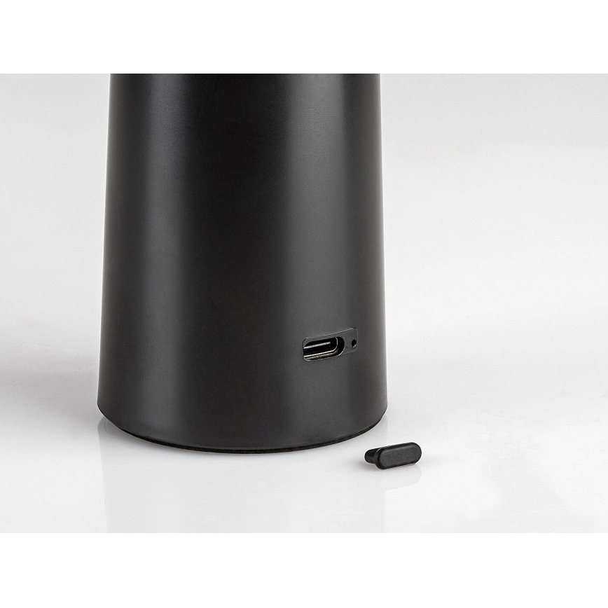 Rabalux - LED Hämardatav laetav puutetundlik laualamp POLPERRO LED/3W/3,7V 1200mAh must