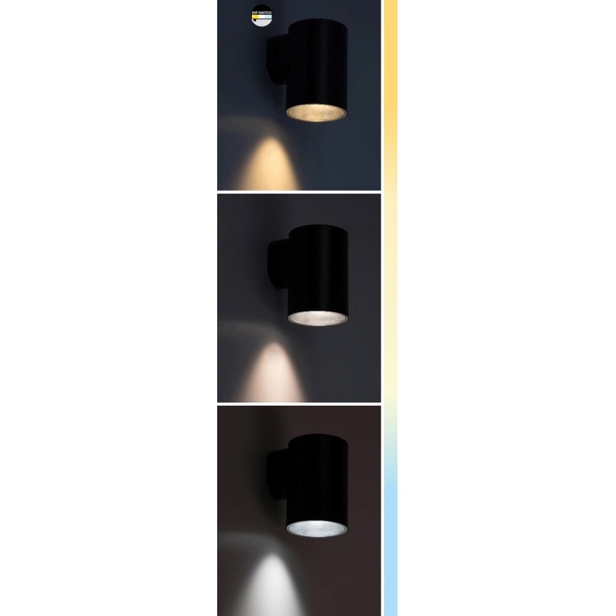 Rabalux - LED Väli seinavalgusti LED/18W/230V 2700/4000/6500K IP65 must
