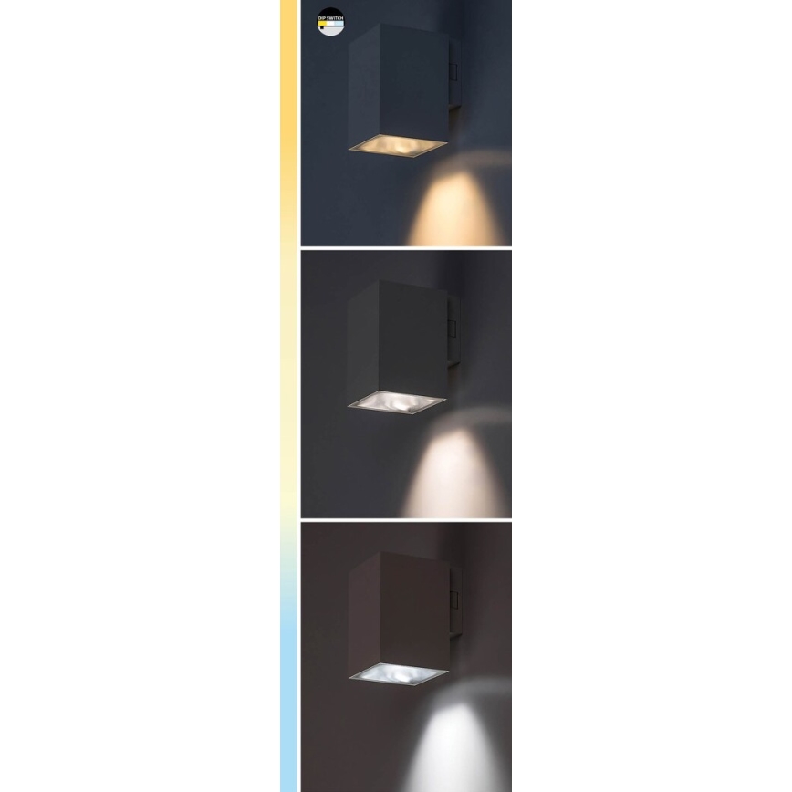 Rabalux - LED Väli seinavalgusti LED/9W/230V 2700/4000/6500K IP65 must