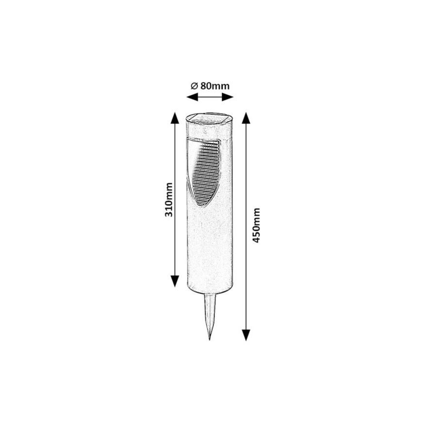 Rabalux - LED Päikesepaneeliga valgusti LED/0,1W/1,2V 600mAh IP44