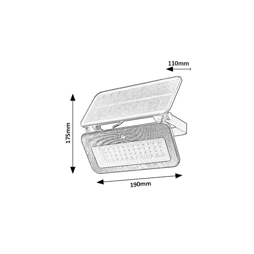 Rabalux - LED päikeseenergia prožektor anduriga LED/8W/3,7V 3000/4000/6500K IP65 2600 mAh
