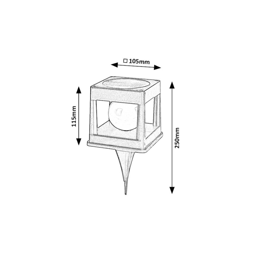 Rabalux - LED Päikesepaneeliga valgusti LED/0,3W/3,7V IP44