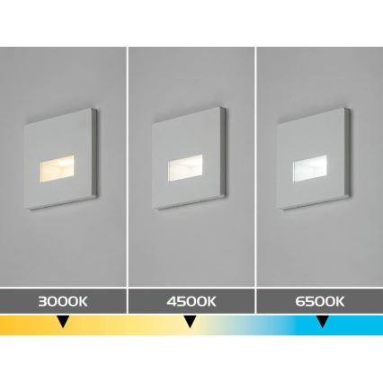 Rabalux - LED-treppivalgusti LED/1W/230V 3000/4500/6500K, valge