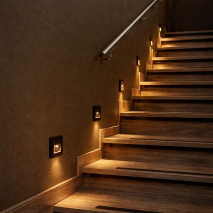 Rabalux - LED-trepivalgusti liikumis- ja hämarusanduriga LED/1W/230V 3000/4500/6500K must