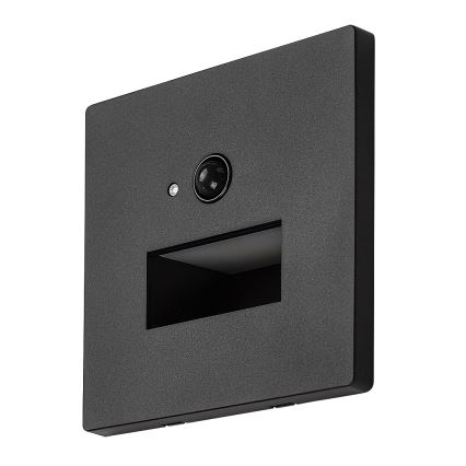 Rabalux - LED-trepivalgusti liikumis- ja hämarusanduriga LED/1W/230V 3000/4500/6500K must