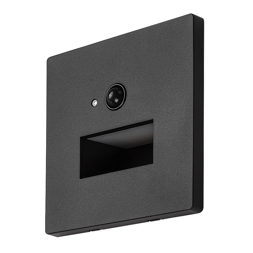 Rabalux - LED-trepivalgusti liikumis- ja hämarusanduriga LED/1W/230V 3000/4500/6500K must