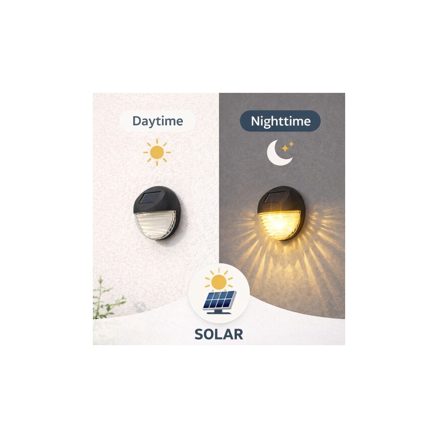Rabalux - KOMPLEKT 2x LED päikesepaneeliga seinavalgusti LED/0,06W/1,2V 300 mAh IP44