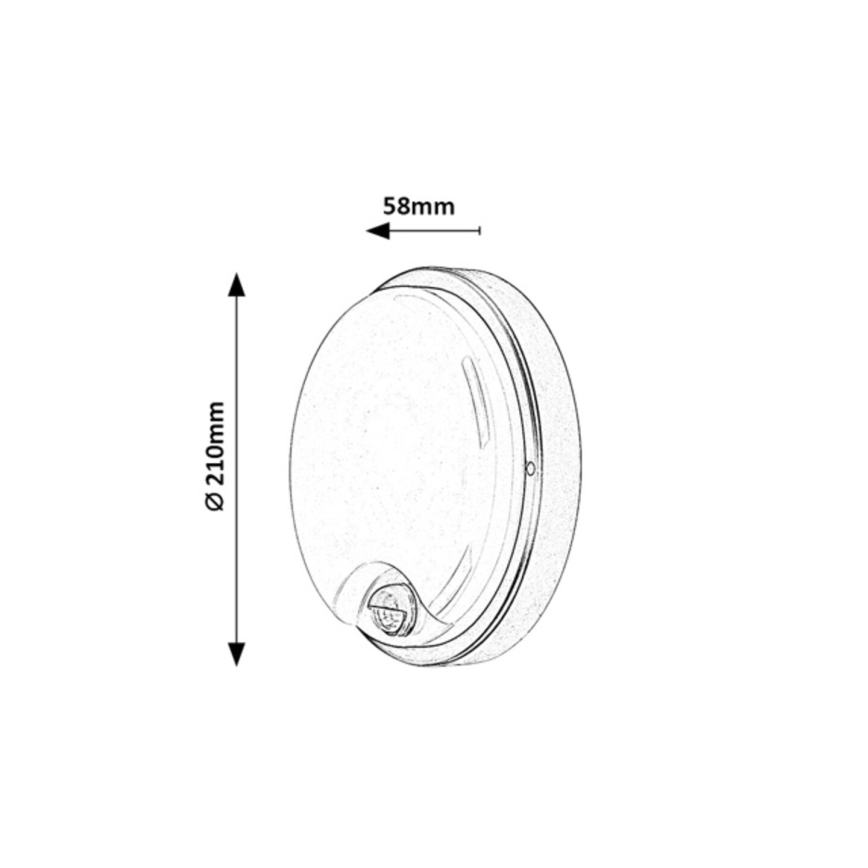 Rabalux - LED välisvalgusti seinale liikumisanduriga LED/18W/230V IP65 must