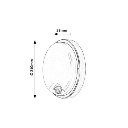 Rabalux - LED välisseinavalgusti anduriga LED/18W/230V IP65 valge
