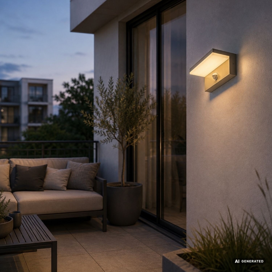 Rabalux - LED välisseinavalgusti liikumisanduriga LED/9W/230V IP54 beež