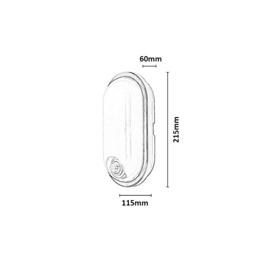 Rabalux - LED välistingimustes laevalgusti anduriga LED/15W/230V IP65 valge