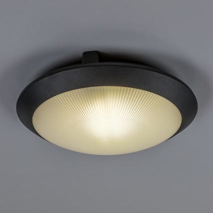 Rabalux - Välislaevalgusti 1xE27/9W/230V IP65, läbimõõt 30 cm, must