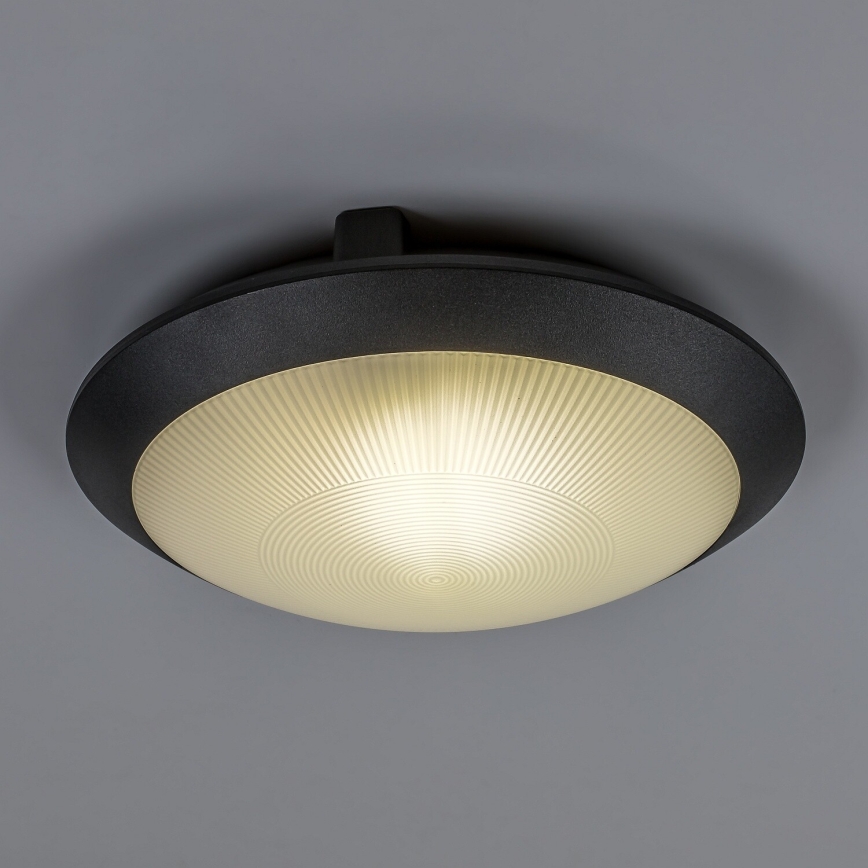Rabalux - Välislaevalgusti 1xE27/9W/230V IP65, läbimõõt 30 cm, must