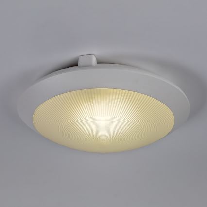 Rabalux - Välislaelamp liikumisanduriga 1xE27/9W/230V IP65 läbimõõt 30 cm valge