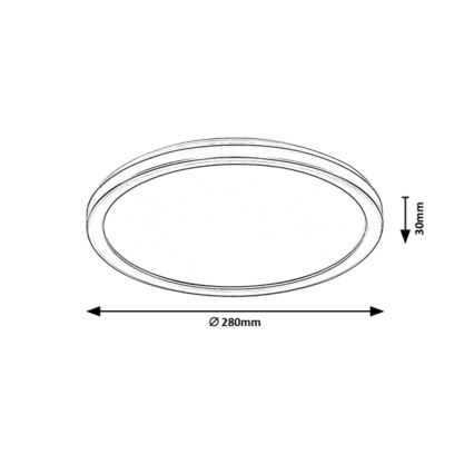 Rabalux - LED Hämardatav väli laevalgusti LED/15W/230V Wi-Fi Tuya 2700-6500K IP44 + pult