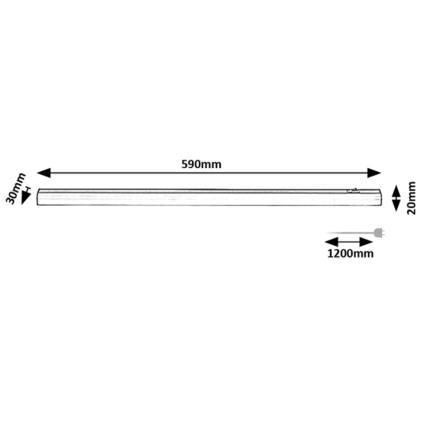 Rabalux - LED Kapialune valgusti kööki LED/9W/230V 4000K 59 cm