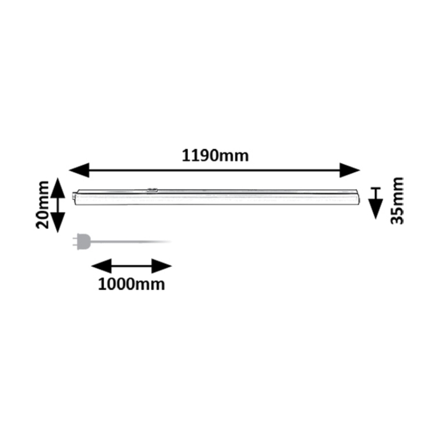 Rabalux - LED Kapialune valgusti kööki LED/16W/230V 3000/4000K valge