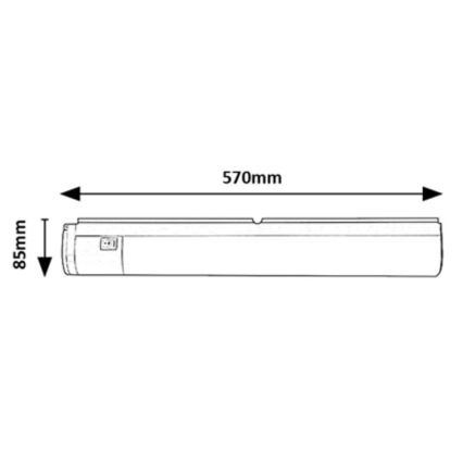 Rabalux - LED Köögimööblivalgusti sahtlitega LED/17W/230V 4000K must 57 cm